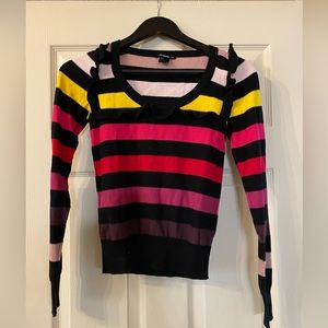 New without tags Sonia Rykiel for H&M Sweater Colour Stripes with Ruffles XS